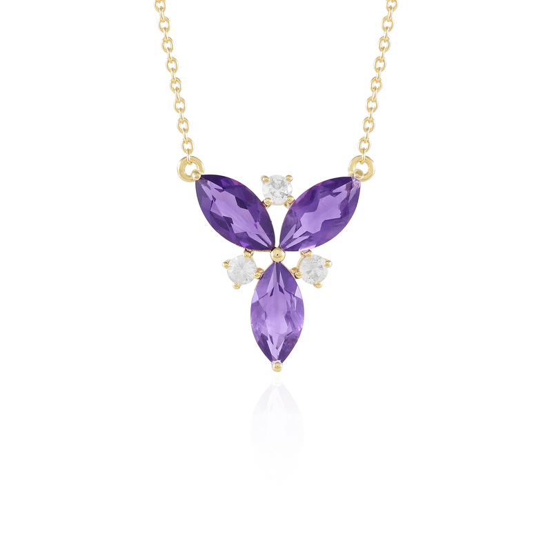 Sambia-Amethyst-Silbercollier (de Melo Essence) Unkategorisiert online kaufen