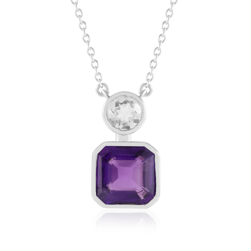 Sambia-Amethyst-Silbercollier (de Melo) Unkategorisiert online kaufen