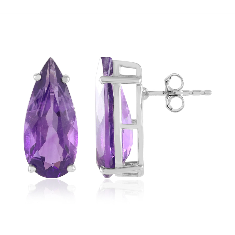 Sambia-Amethyst-Silberohrringe (de Melo) Unkategorisiert online kaufen