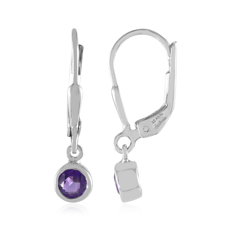 Sambia-Amethyst-Silberohrringe (de Melo) Unkategorisiert online kaufen