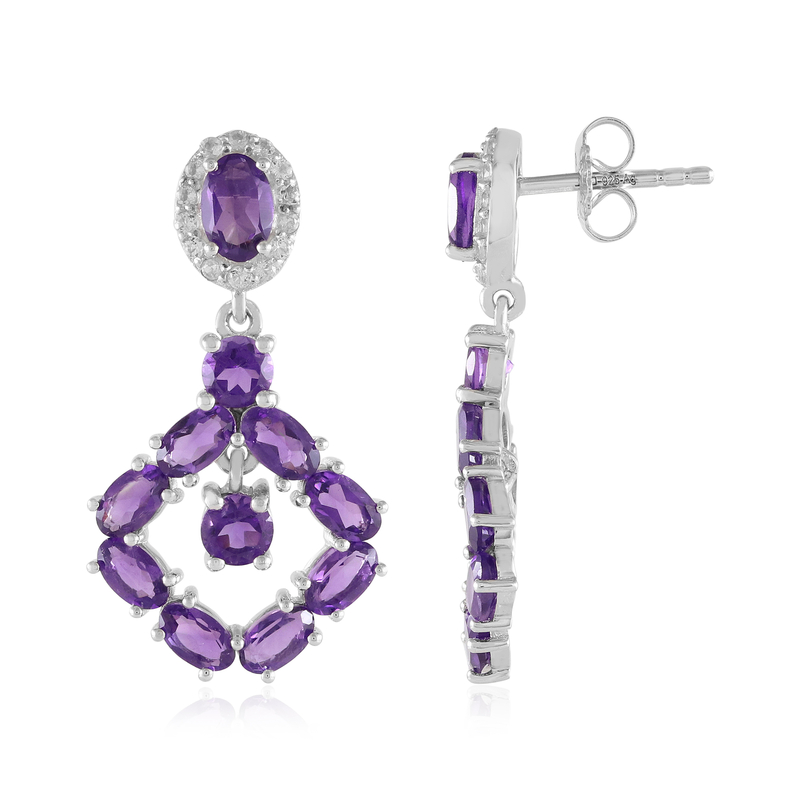 Sambia-Amethyst-Silberohrringe Unkategorisiert online kaufen