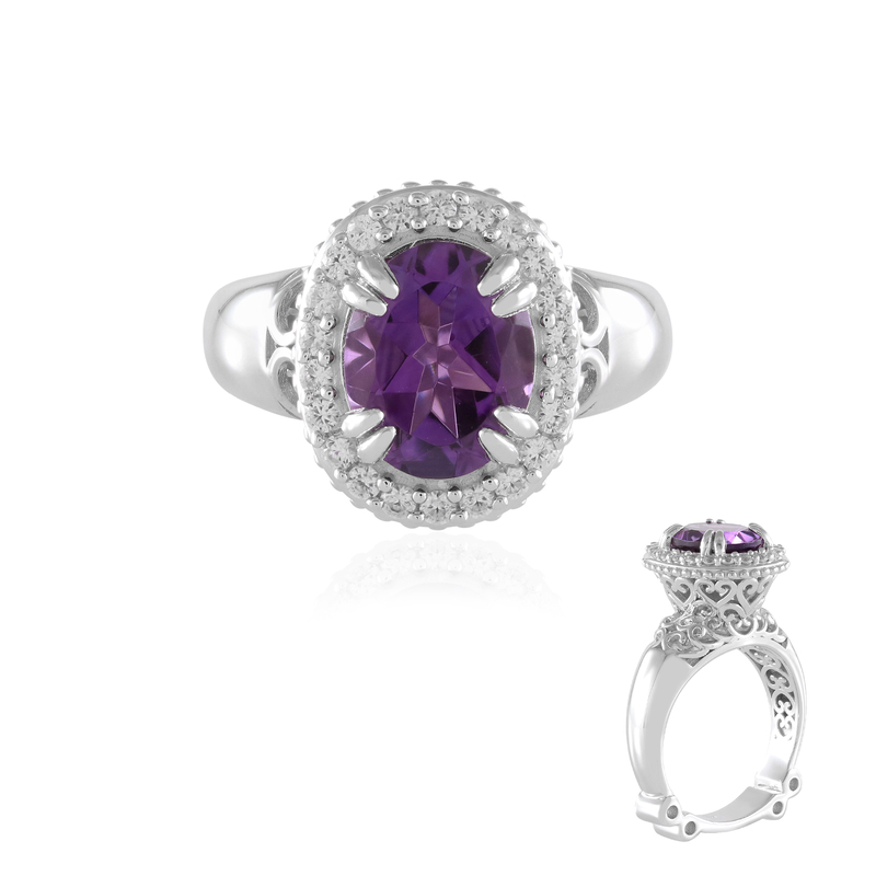 Sambia-Amethyst-Silberring (Dallas Prince Designs) Unkategorisiert online kaufen