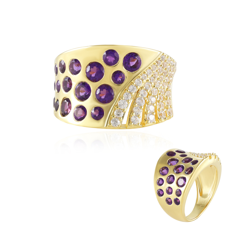 Sambia-Amethyst-Silberring (de Melo Essence) Unkategorisiert online kaufen