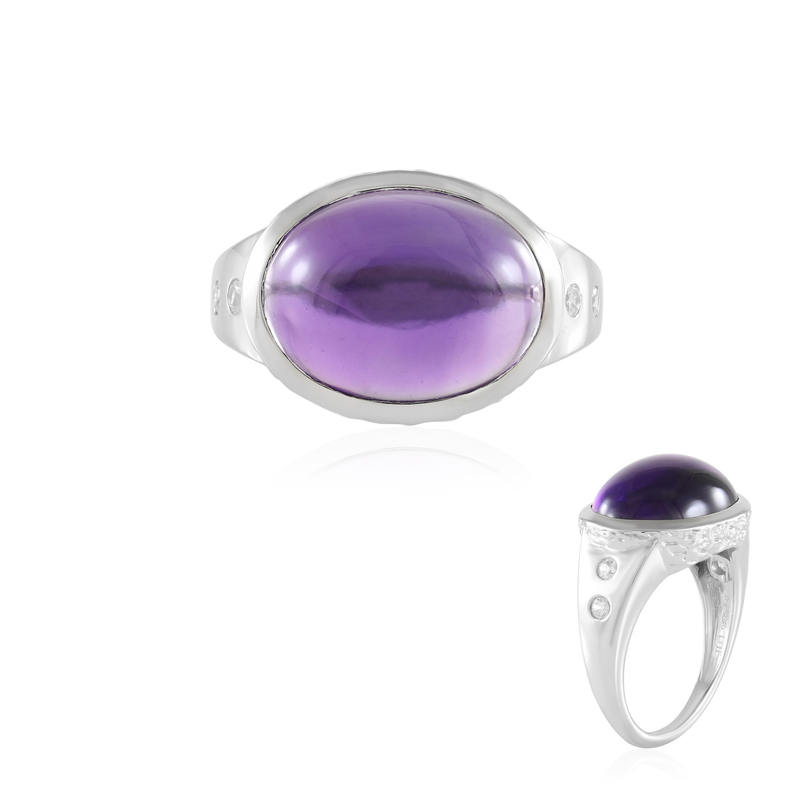 Sambia-Amethyst-Silberring (de Melo) Unkategorisiert online kaufen
