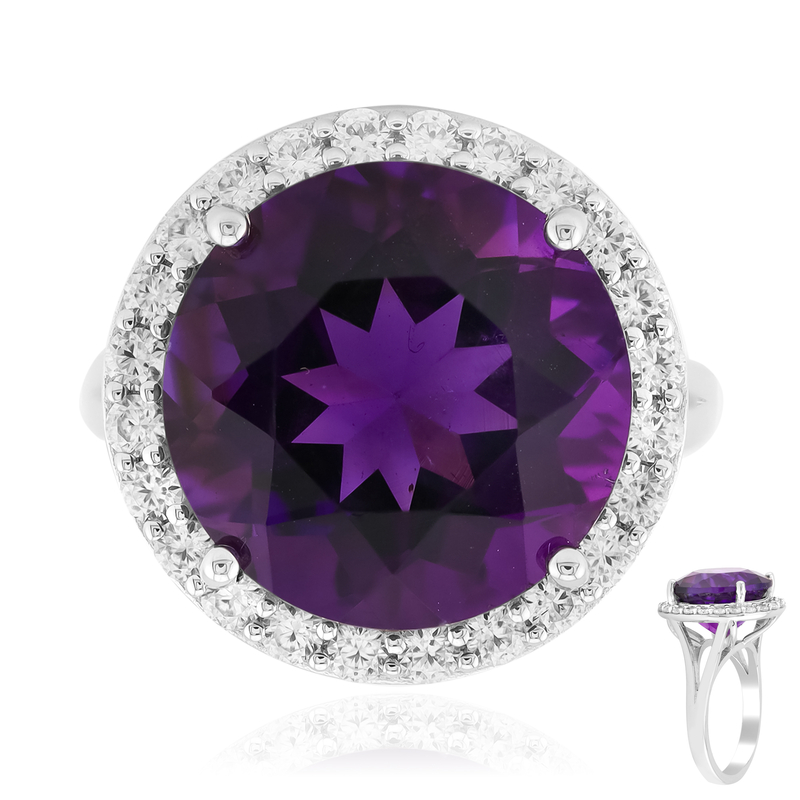Sambia-Amethyst-Silberring Unkategorisiert Produktbild