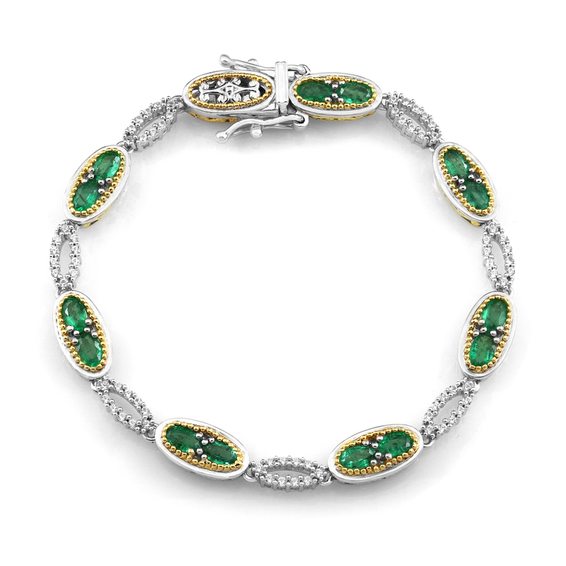 Sambia-Smaragd-Silberarmband (Gems en Vogue) Unkategorisiert online kaufen