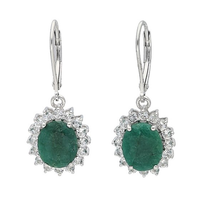 Sambia-Smaragd-Silberohrringe Unkategorisiert online kaufen