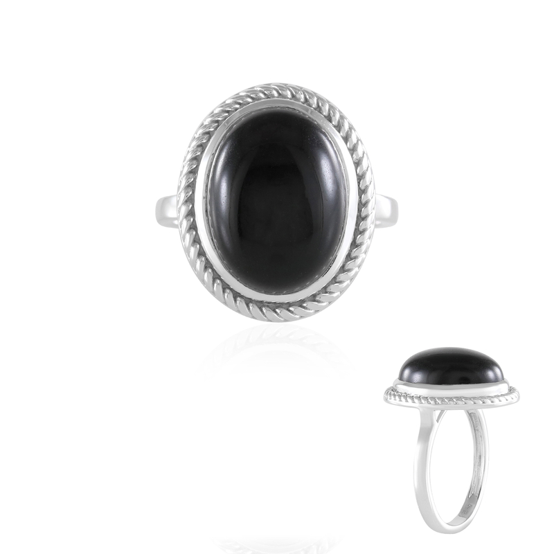 Schwarzer Onyx-Silberring Unkategorisiert online kaufen