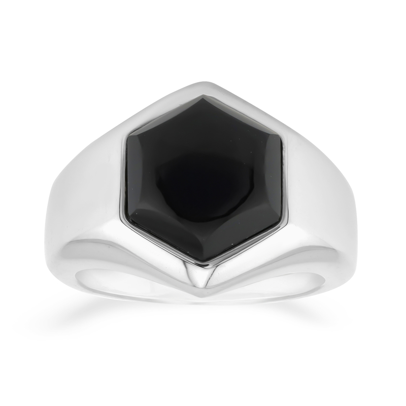 Schwarzer Onyx-Silberring Unkategorisiert online kaufen