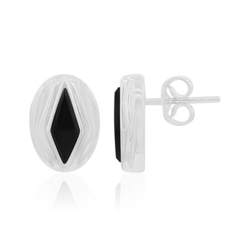 Schwarzer Spinell-Silberohrringe (MONOSONO COLLECTION) Unkategorisiert online kaufen