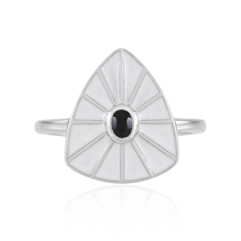 Schwarzer Spinell-Silberring (MONOSONO COLLECTION) Unkategorisiert online kaufen