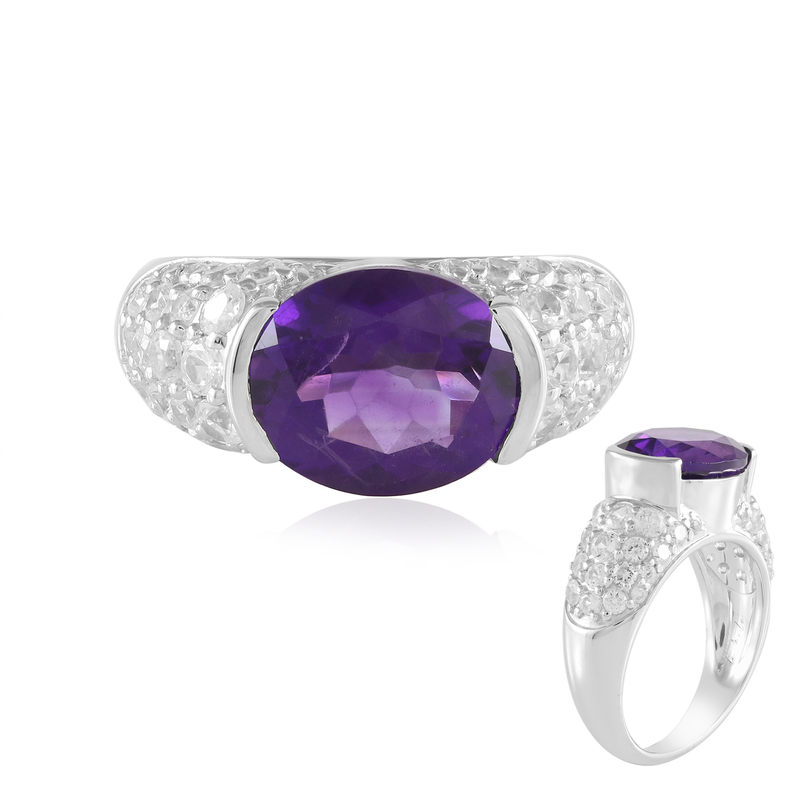 Sibirischer Amethyst-Silberring (de Melo Essence) Unkategorisiert online kaufen