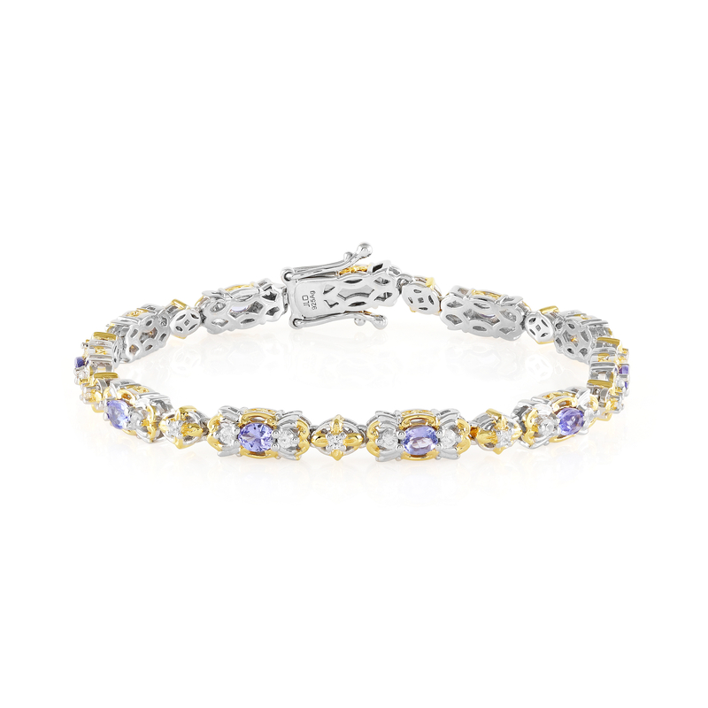 Tansanit-Silberarmband (Gems en Vogue) Unkategorisiert online kaufen