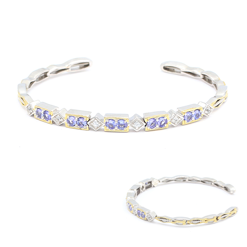 Tansanit-Silberarmreif (Gems en Vogue) Unkategorisiert online kaufen