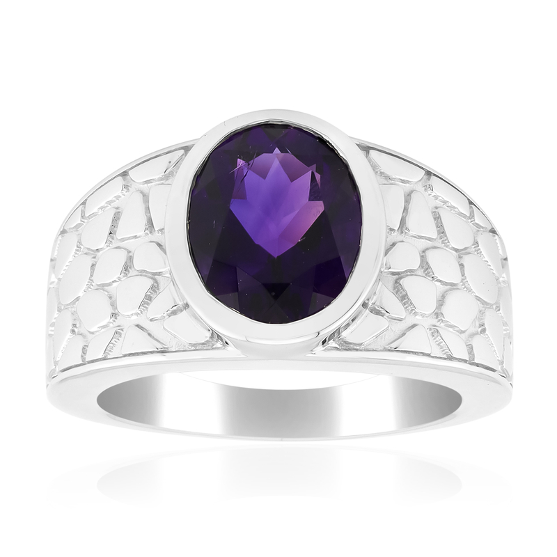 Uruguay-Amethyst-Silberring (de Melo Essence) Unkategorisiert online kaufen
