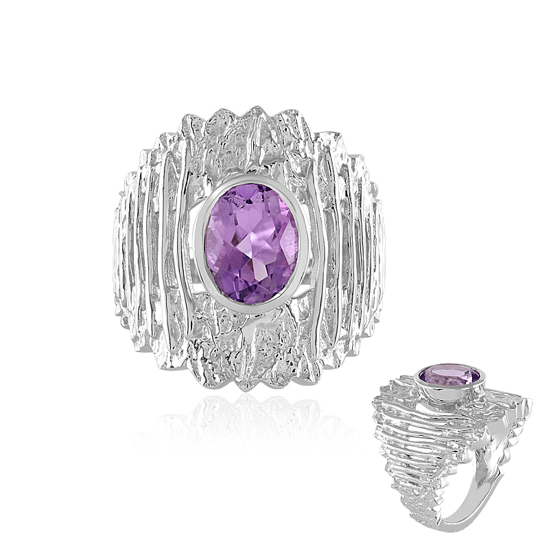 Uruguay-Amethyst-Silberring (de Melo Essence) Unkategorisiert online kaufen