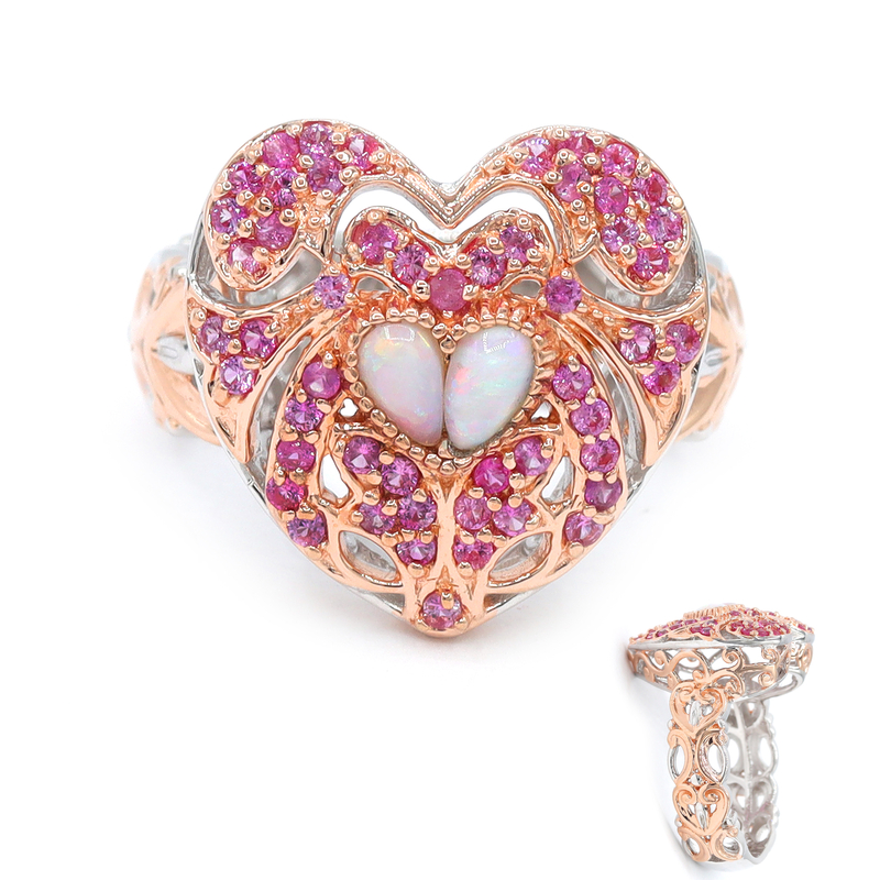 Weißer Opal-Silberring (Gems en Vogue) Unkategorisiert online kaufen