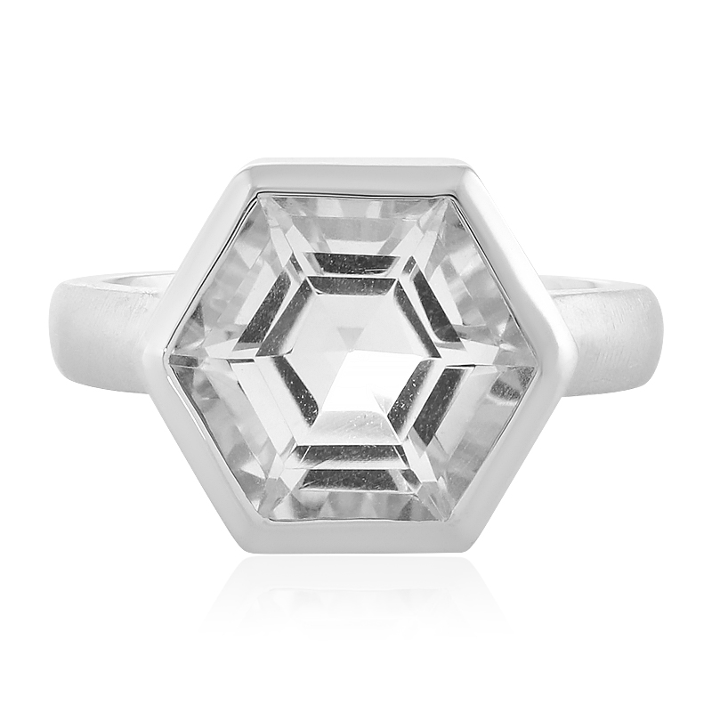 Weißer Quarz-Silberring (MONOSONO COLLECTION) Unkategorisiert online kaufen