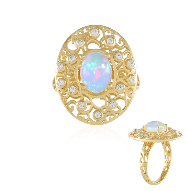 Welo-Opal-Silberring (Ornaments by de Melo) Unkategorisiert online kaufen