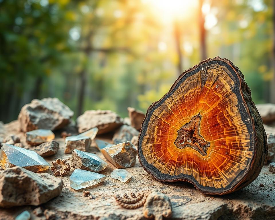Mineralogischer Steckbrief des versteinerten Holzes